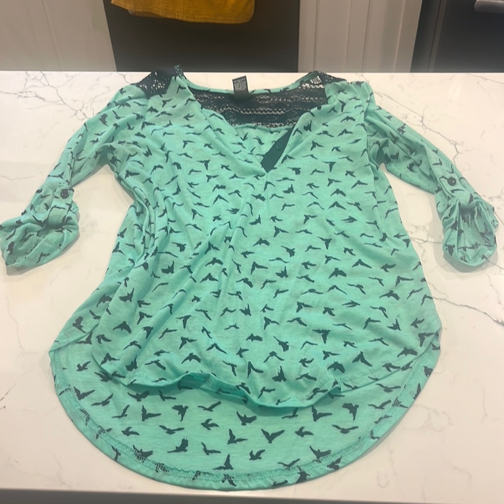 3/4 sleeve cotton blouse